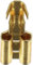 Restagraf Flachsteckhülse, blank, weiblich, 9,5 x 12 mm (2,6 bis 6 mm²) (30 Stück), Messing