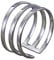 NicoWerk Damen Silberring Schlicht aus 925 Sterling Silber Breit Bandring Mehrreihig Glatt Durchbrochen Verstellbar Offen SRI639