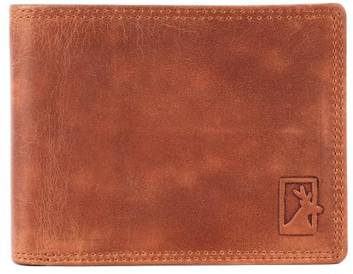 MERCANO® Geldbörse aus Leder mit RFID-Schutz | Geldbeutel mit geschützten Kartenfächern | aus hochwertigem Leder, mit Münzfach und Kreditkartenschutz (Hell Braun)
