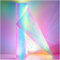 Beautysaid Buntglas-Fensterfolie, Regenbogen-Milchglasfolie, blickdicht, Privatsphäre, Fensterfolie, schillernd, selbstklebend, bunt, Anti-UV-Frost-Fensterfolie, für Mietbad, 44,5 x 200 cm