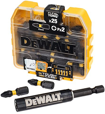 DeWalt DT70586T-QZ - Small Impact Bit Case - 25 x PH2 25 mm - for Drill and Screwdriver, Black and Yellow