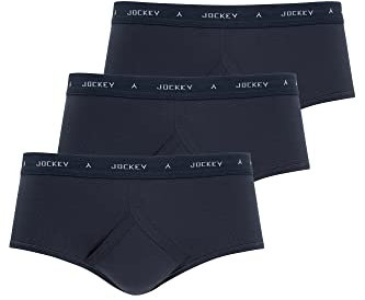 Jockey® Men's UK Classic Cotton Rib Y-Front® Brief - 3 Pack, Navy, 42