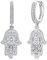 Hamsa Hand Ohrringe Sterling Silber S925, Hand der Fatima Ohrringe für Frauen, Fatimas Hand Schmuck mit Bösen Augen Anhänger, Hamsa Hand Schmuck Geschenke für Frauen Freundin Mutter