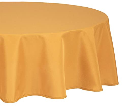 Atmosphera - Anti-Flecken Tischdecke - ockergelb - D180 cm - Senfgelb