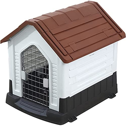 YLCH Outdoor-Hundehütte mit Dach, wasserdichte Zwinger für den Innenbereich mit abschließbarer Tür, abnehmbare Ganzjahres-Hundehütte, (Größe: 69 x 58 x 66 cm)