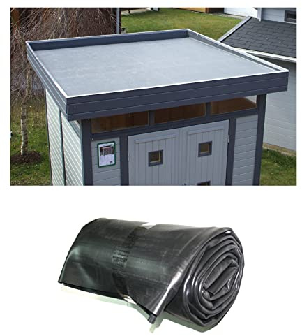 EPDM Dachfolie 1-1,2mm | Rollenbreite 305cm Carport Garage Balkon Gartenhaus Dachbegrünung (305 x 700cm)