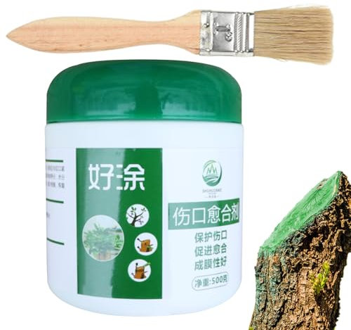 Wundverschluss Für Bäume, 500 G Wundverschlussmittel, Pruning Compound Sealer Mit Bürste, Wasserfester Baumwac Zur Behandlung An Zier- Und Obstgehölzen