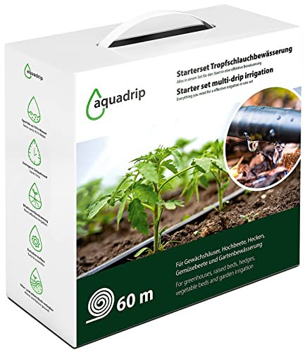 Tropfschlauch-Bewässerung 60 m Starter-Set Perl-Schlauch Tropfbewässerung