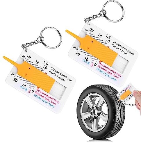 Bewudy 2pcs 0-20 mm Reifen Profiltiefenmesser, Kunststoff Reifenprofiltiefenmesser Profiltiefenmesser für Reifen Profile Depth Gauge Tread Depth Gauge Motorrad Fahrzeug Auto