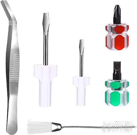 6 Pcs Sewing Machine Repair Kit Includes Tweezers Double Headed Lint Brush Short Screwdriver Sewing Machine Repair Tool Repair Kit