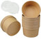 Envasado de Cartón para Alimentos 750ml-300uds-CON TAPA,Contenedores de Comida Para Llevar,Cajas de Cartón para Comida,Cartón de Sopa,Contenedores de Ensalada de Papel Kraft,Envases Take Away