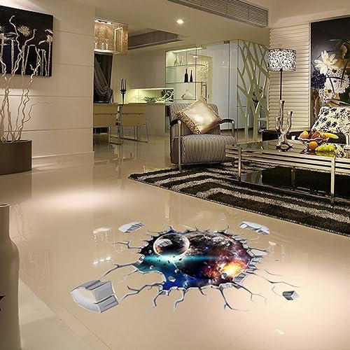 3D Wandsticker Weltraumabenteuer Universum Galaxie Planeten Sterne Wandsticker Kinderzimmer Weltraumdekoration DIY Wandaufkleber Wanddekoration für Babys und Kinder