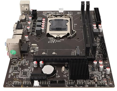 Sxhlseller Carte Mère de Bureau B85A LGA 1150 Socket Double Canal DDR3 HD Sortie PCIe 3.0 X16 32 Go/S M.2 S ATA3.0 Alimentation Multiphasée ATX Carte Mère