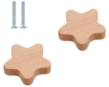 HY HUIJUN Holz Tier Schrankknöpfe, 2 Stück dekorative Holz-Kommodenknäufe Knopf, Kommode, Ziehen, Marine, Wald, Tiere, Möbelknöpfe, Kinderzimmer, Schubladengriffe für Dekoration