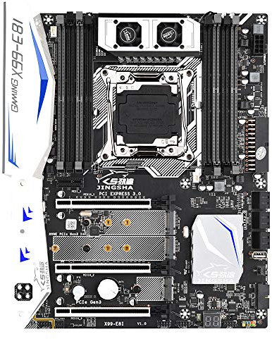 HUIOP X99-E8I Gaming Motherboard with 8 DDR4 Memory Slots 6 3.0 Ports Support Xeon E5 LGA2011-3 V3/V4 Series CPU,Motherboard