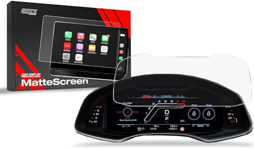 GRIZZ GLASS - Schutzfolie Auto - Schutzschicht für den Innenraum - Schützt vor Kratzern und Schmutz - CarDisplay-Schutz für Audi A6 C8 Virtual Cockpit 12,3 (2018-2024) - Matte