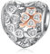 Rimgoris Charm en argent 925 pour femmes Bracelets Collier Trèfle à quatre feuilles Deux tons Amitié Breloque pendante Cadeau