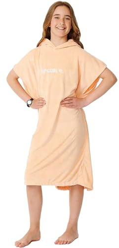 Rip Curl Girls Classic Surf Hooded Towel Change Robe/Poncho 00CGTO - Peach Junior Size - S
