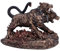 Nemesis Now Cerberus der dreiköpfige Hades-Figur, Harz, Bronze, detailliertes Cerburus-Ornament, griechische Mythologie-Figur, gegossen aus feinstem Harz, bronzefarben
