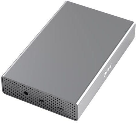 Switss® - Boîtier Externe HDD/SSD 3,5/2,5 Pouces, Lecteur de Carte Micro-SD, USB 3.0 (Argent)