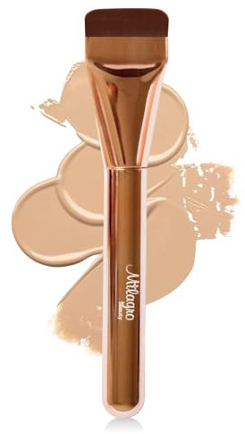 Milagro Beauty Premium Glass Skin Foundation Flat Brush 18, High Density Korean Technique Spatula Brush For Blending Liquid Foundation & Cream Makeup | Ultra Thin Flat Brush