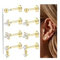 Chriscoco 20G Helix Piercings Chirurgenstahl Tragus Piercing Gold Labret Piercing Nasenpiercing Stecker Lippenpiercing Piercing Ohr Monroe Medusa Piercing 6/7/8MM