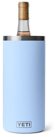 YETI Rambler Wine and Champagne Chiller, Stainless Steel Insulated, Big Sky Blue