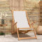 XGWKCNV Furniture Select Strandkorb klappbar Massivholz Teak Creme