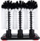 Brosse de Lavage de Bouteilles d'eau, Lave-gobelet en Verre avec Base à Ventouse, 3 Brosses, Barre de Lavage de Tasses en Verre pour évier avec Base à Ventouse