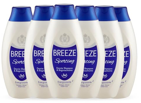 BREEZE | Doccia Shampoo e Bagnoschiuma Sporting, 6x400 ml | 0