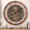 Lafocuse 53cm Vintage Wanduhr Groß mit Beweglichen Zahnrädern Braun, Holz Industrial Steampunk Uhr Retro Deko mit Arabische und Römische Ziffern, XXL Wanduhren Gross für Wohnzimmer Küche Bar