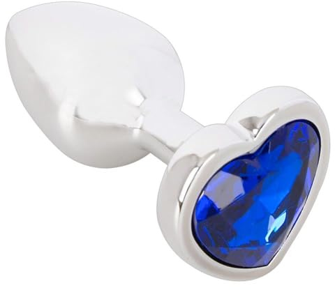 Magic Shiver Analplug Metal + Stein Aus Abs In Blau 7 cm