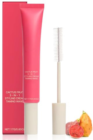 Hair Styling Cream & Taming Wand - Cactus Fruit Hair Finishing Stick for Frizz Control, Edge Styling, Lightweight Non-Greasy Balm
