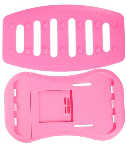 Rückenstrecker aus Abs, Verstellbares Lendenwirbelgerät in Rosa | Schreibtisch, Portable Ausführung, zur Muskelentspannung und Rückenschmerzen