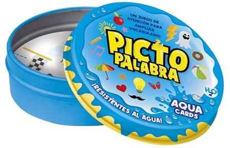 Clever Games Imagiland - Juego de Cartas Redondas Picto Palabra Agua