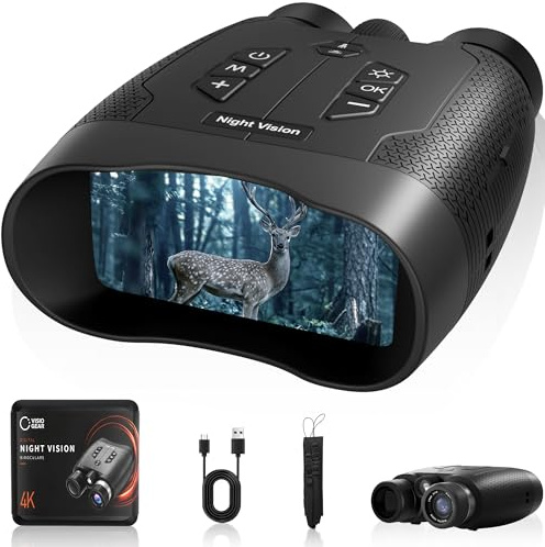 VISIOGEAR 4K Night Vision Goggles for Adults, AI Color Boost Mode