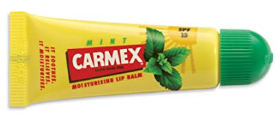 Carmex Mint Moisturizing Lip Balm Tube SPF 15 For Dry & Chapped Lips 10g