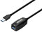 Monoprice Cable de extensión activo USB-A a USB-A hembra 3.0-4,5 m - Negro, 10 veces más rápido que USB 2.0