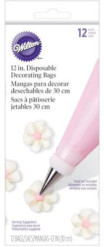 12 Poches à douille 30 cm en plastique Wilton