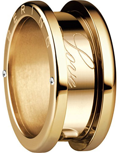 Bering Damen-Ring Edelstahl teilvergoldet Zirkonia weiß Gr. 62 (19.7)-520-20-104