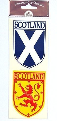 Scottish Car Sticker Twin Pack Saltire and Lion Rampant Exterior