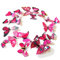 Oblique Unique 3D Schmetterlinge Blumen 12er Set Dekoration Wandtattoo (Alive (pink))