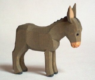 Lotte Sievers-Hahn Esel 9,0 cm mit Baumwollbeutel Krippenfigur …