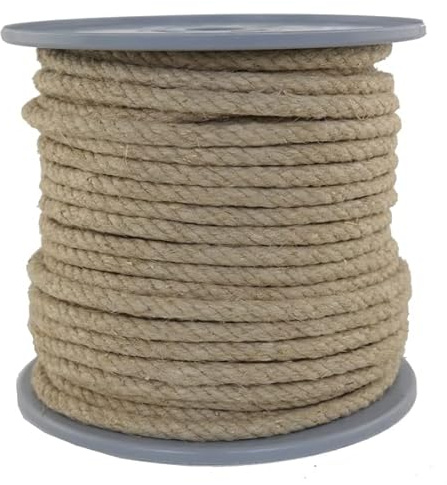 Hanfseil - Hanf-Seil Durchmesser 8 mm - 50 Meter auf Scheibenspule - 100% Naturhanf