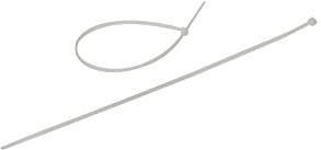 DEBFLEX 709091 Plastique Serrage-Serre-câble autobloquants réglables 100 Colliers de Fixation 3,6 mm x 300 mm PA 6,6-Incolore-709091, Incolore