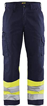 Blaklader 15641811 Hose mit hoher Sichtbarkeit, Marineblau/Gelb, grootte D120