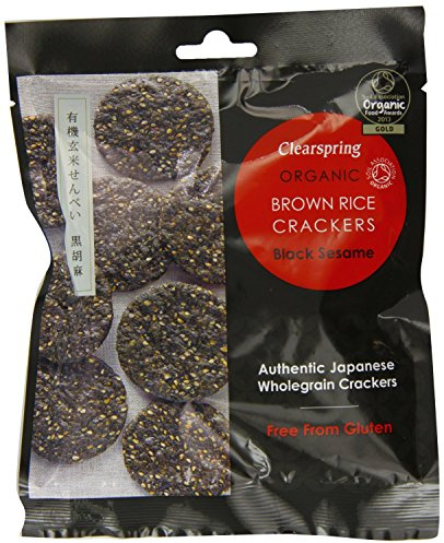 Clearspring | Brown Rice Crackers - Whole Sesame | 12 X 40G