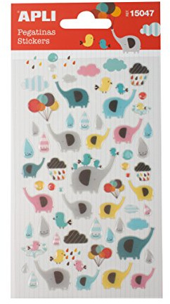 Apli kids Sticker Tasche Elefanten (15047)