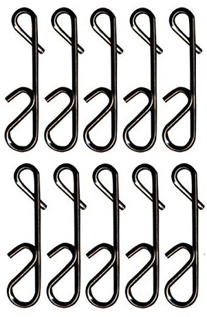 FTM Seika Pro Knotenlosverbinder - 10 Knotenlos Verbinder zum Spinnangeln, Noknot zum Verbinden der Hauptschnur mit dem Vorfach, Größe/Tragkraft:Gr. 1 / 18kg