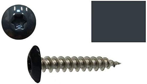 Vis penture 6x30 mm Inox A2 gris anthracite RAL 7016 par 50